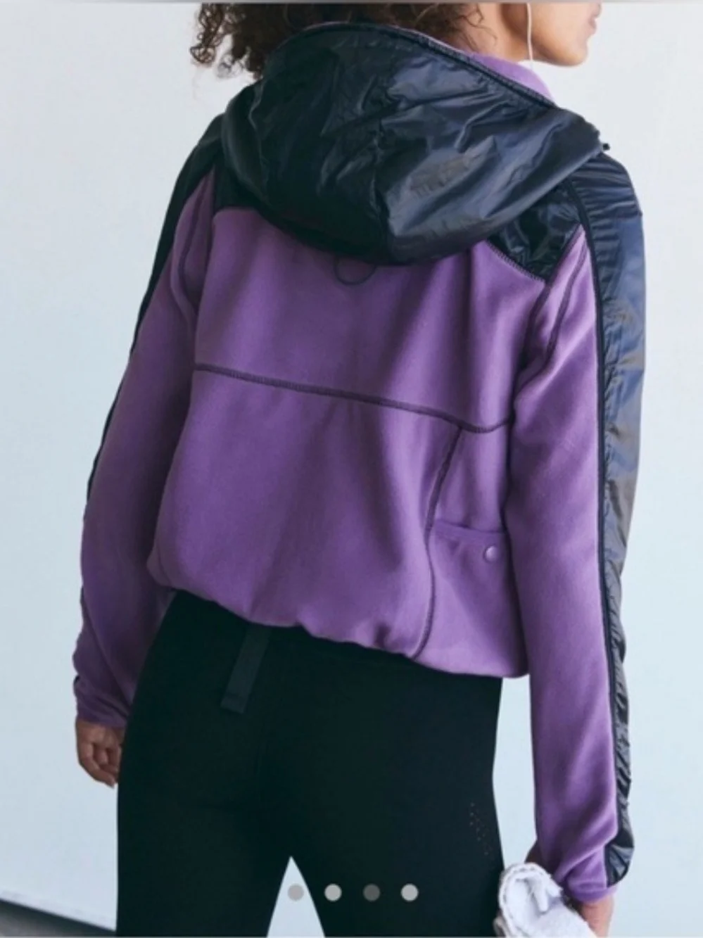 Free People Movement Go The Distance Fleece Jacket - Violet/Black